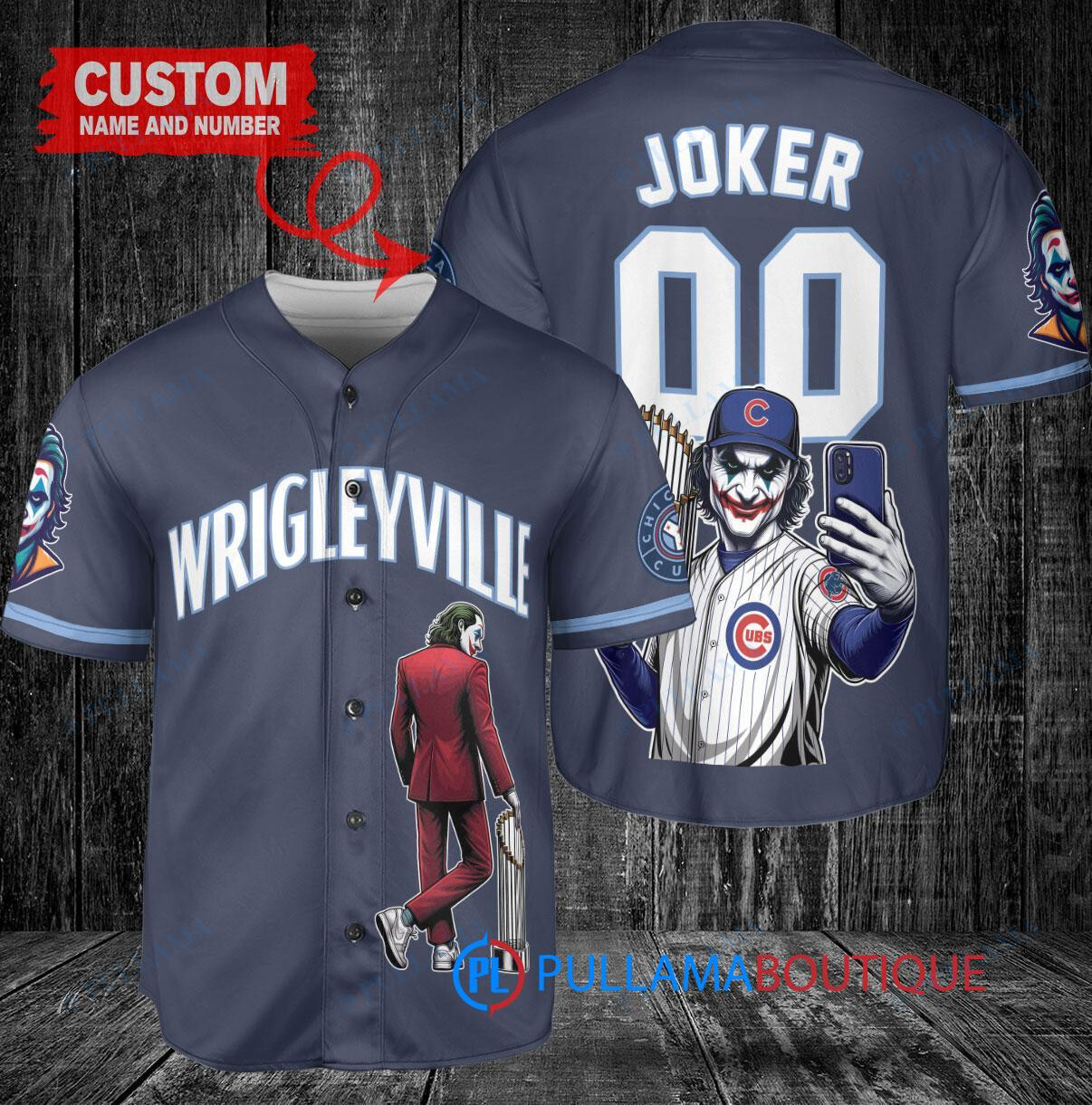 St. Louis Cardinals x Joker DC Comics with Trophy Custom Baseball Jersey Light Blue