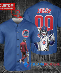 Chicago Cubs x Joker DC Comics with Trophy Custom Baseball Jersey Royal