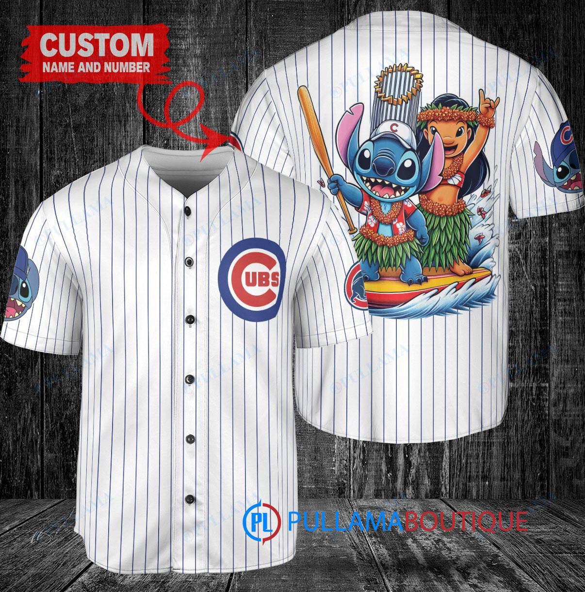 Chicago White Sox x Lilo & Stitch with Trophy Baseball Jersey White