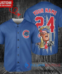 Chicago Cubs x Limited Edition with World Series Trophy Custom Baseball Jersey Royal