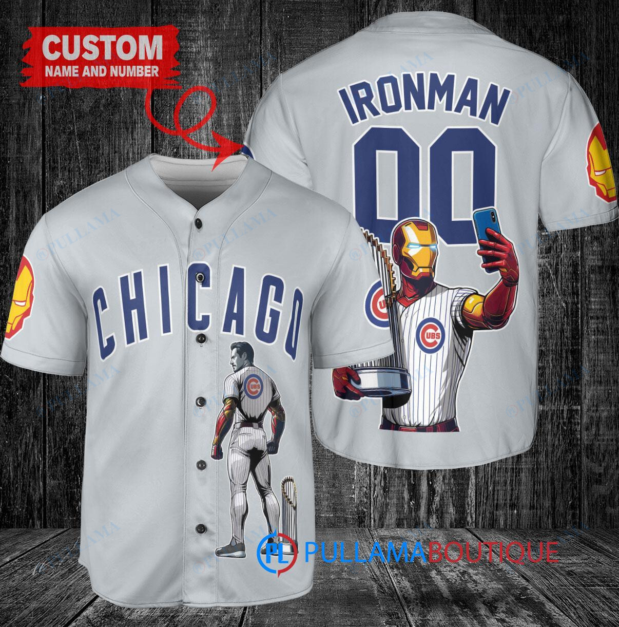 Houston Astros x Marvel Iron Man Tony Stark with Trophy Custom Baseball Jersey White