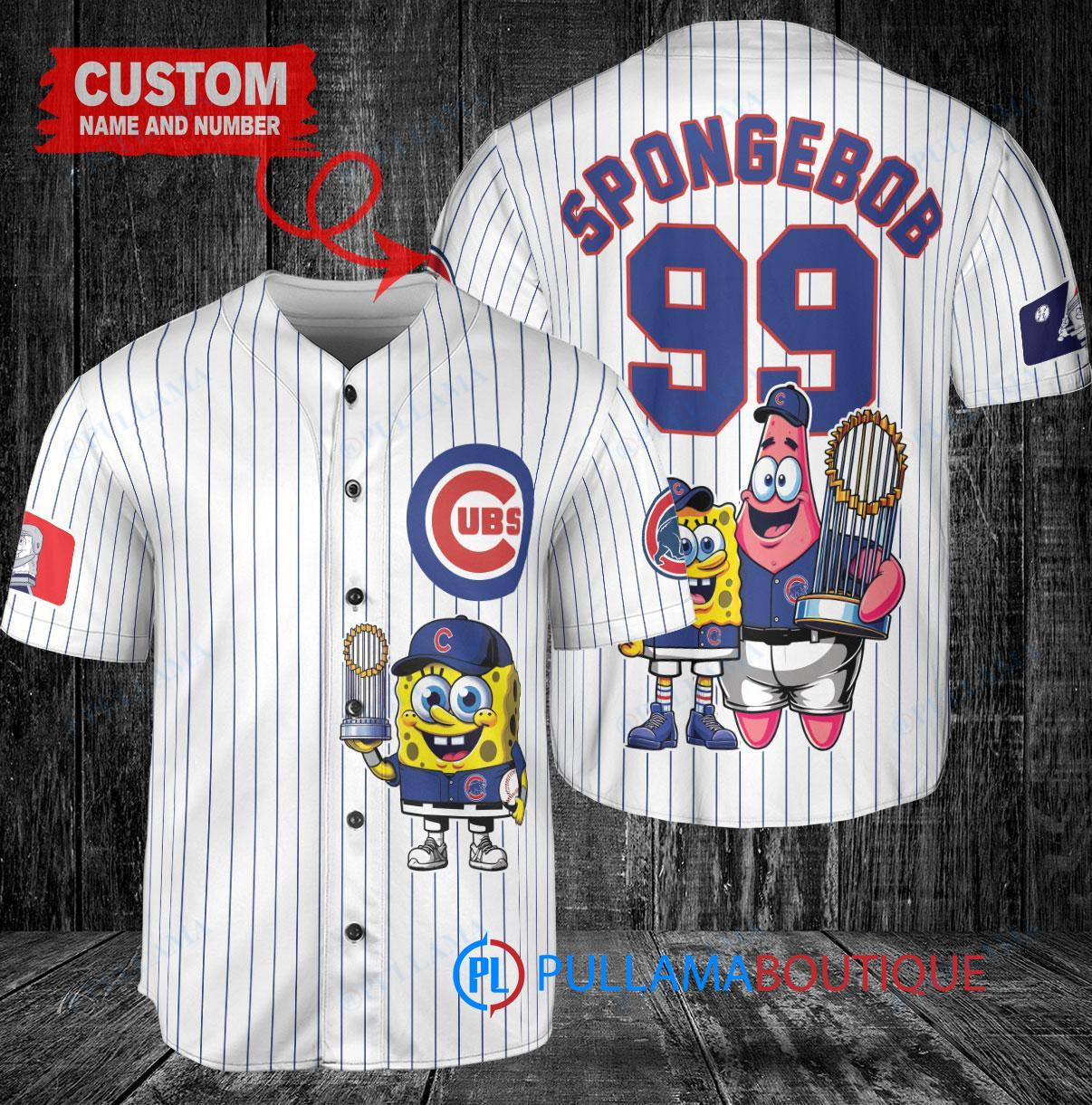 Atlanta Braves x SpongeBob SquarePants with Trophy Custom Baseball Jersey White City Connect