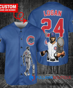 Chicago Cubs x Wolverine Logan with Trophy Custom Baseball Jersey Royal