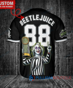 Chicago White Sox Beetlejuice Halloween World Series Trophy Baseball Jersey Black V2