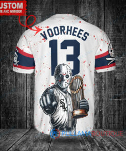 Chicago White Sox Jason Voorhees Halloween World Series Trophy Baseball Jersey V2