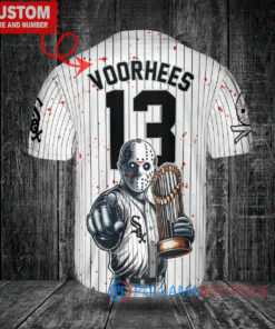 Chicago White Sox Jason Voorhees Halloween World Series Trophy Baseball Jersey V3