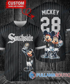 Chicago White Sox Mickey Minnie Trophy Baseball Jersey Black City Connect