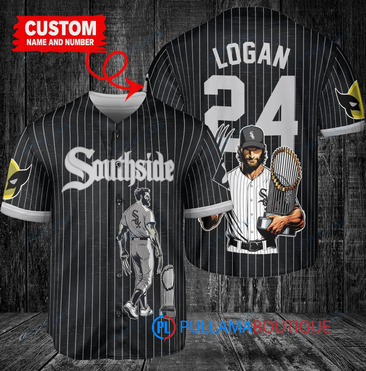 San Francisco Giants x Wolverine Logan with Trophy Custom Baseball Jersey Gray