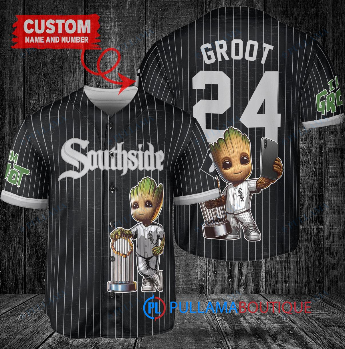 Baltimore Orioles x Baby Groot Marvel Guardians Of The Galaxy with Trophy Custom Baseball Jersey Orange