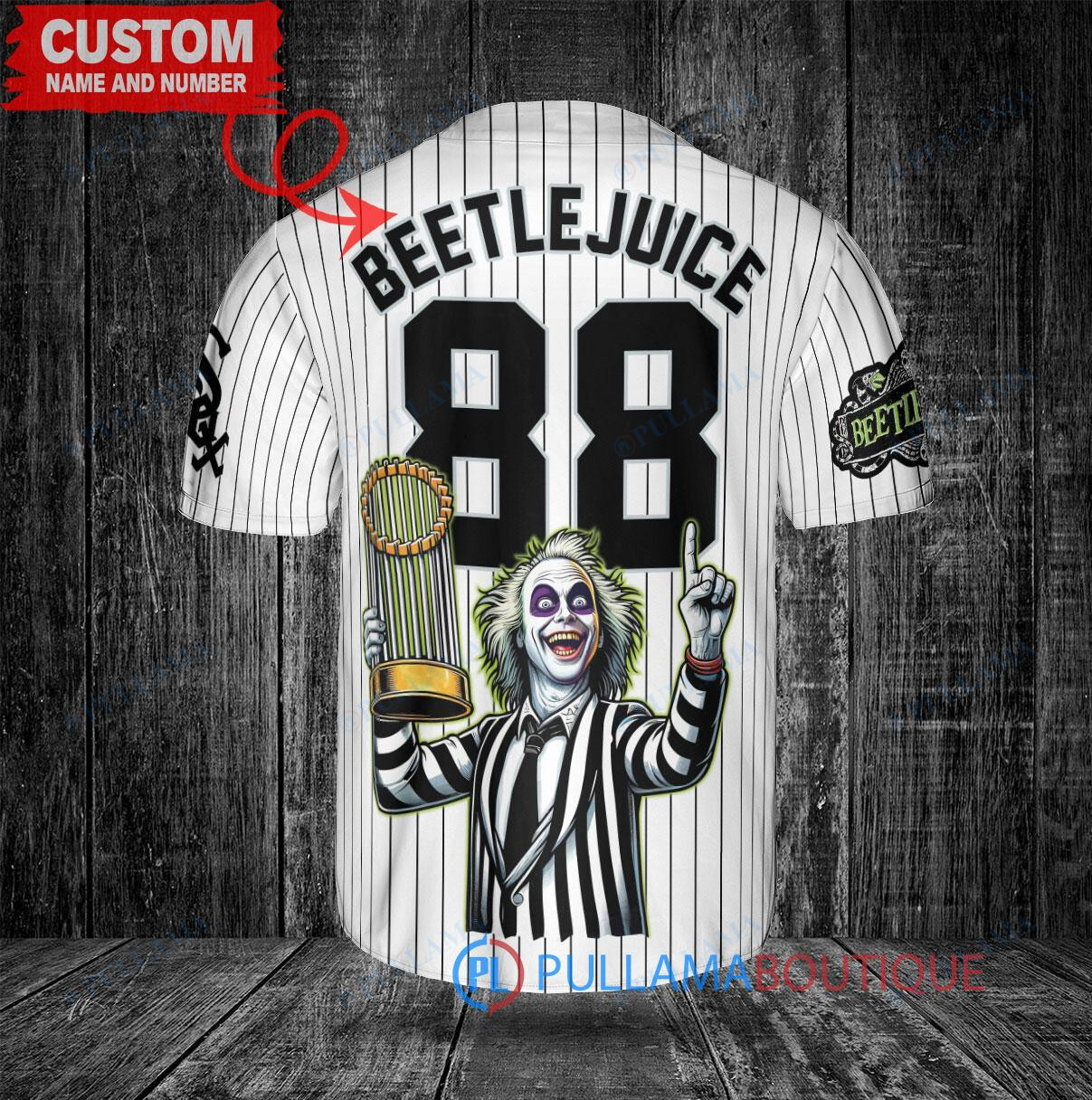 Pirates Beetlejuice Halloween World Series Trophy Baseball Jersey Gold City Connect