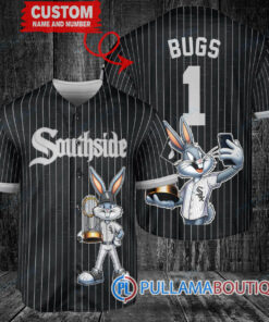 Chicago White Sox x Bugs Bunny with Trophy Baseball Jersey Black City Connect