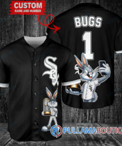 Chicago White Sox x Bugs Bunny with Trophy Baseball Jersey Black