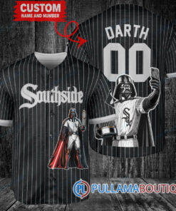 Chicago White Sox x Darth Vader Star Wars with Trophy Baseball Jersey Black City Connect