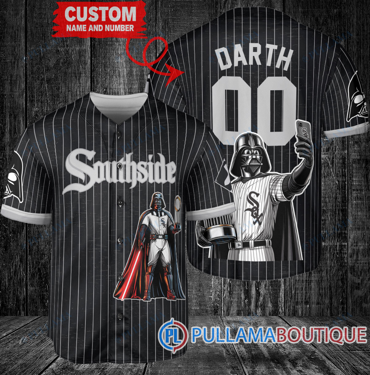 Los Angeles Angels x Darth Vader Star Wars with Trophy Baseball Jersey Red