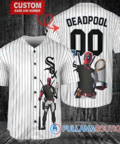 Chicago White Sox x Deadpool with Trophy Baseball Jersey White