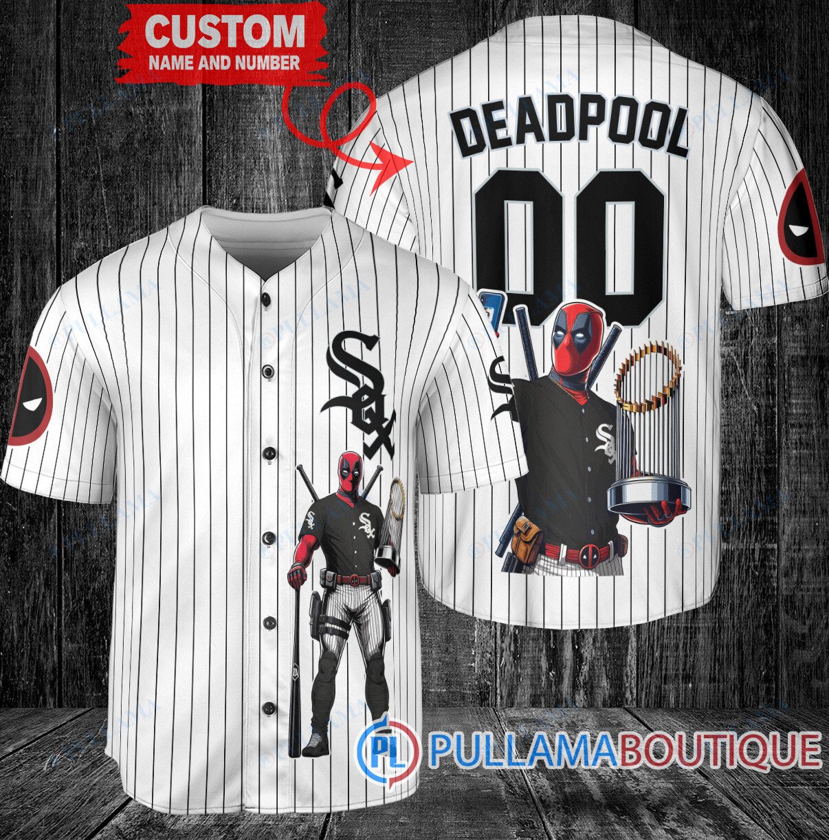 San Diego Padres x Deadpool with Trophy Baseball Jersey White City Connect