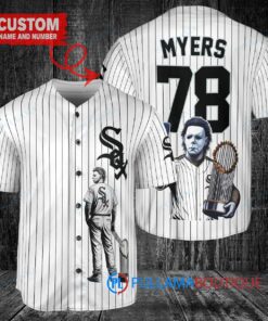 Chicago White Sox x Halloween Michael Myers with Trophy Custom Baseball Jersey White