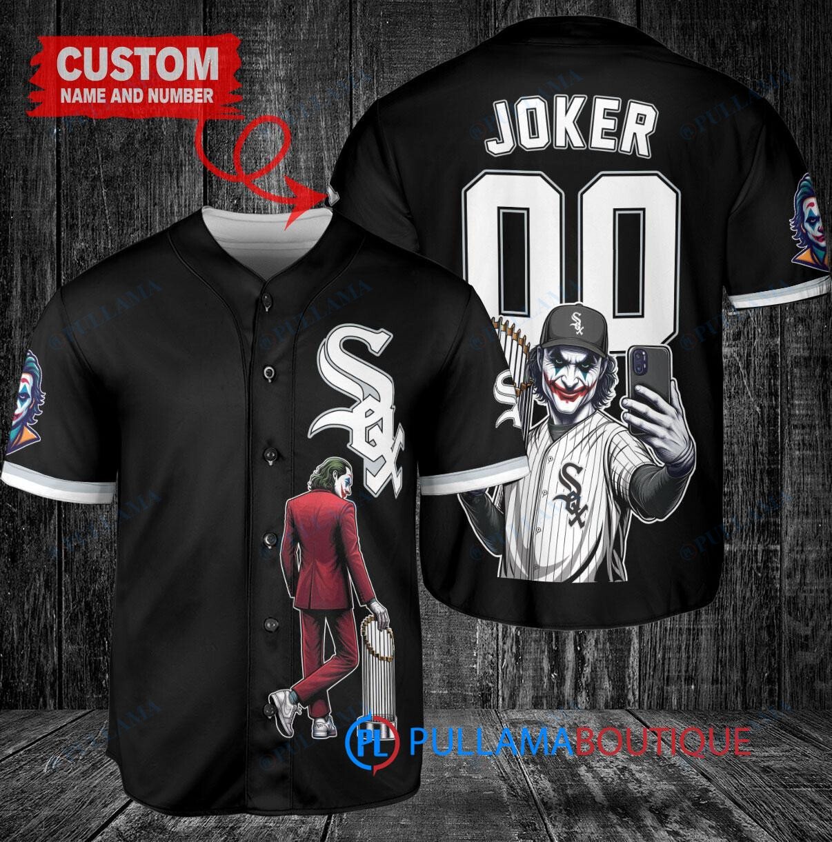 Houston Astros x Joker DC Comics with Trophy Custom Baseball Jersey Navy City Connect