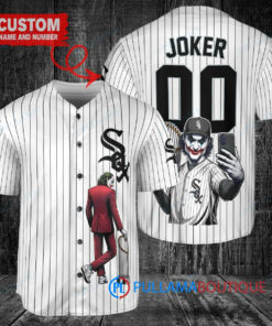 Chicago White Sox x Joker DC Comics with Trophy Custom Baseball Jersey White