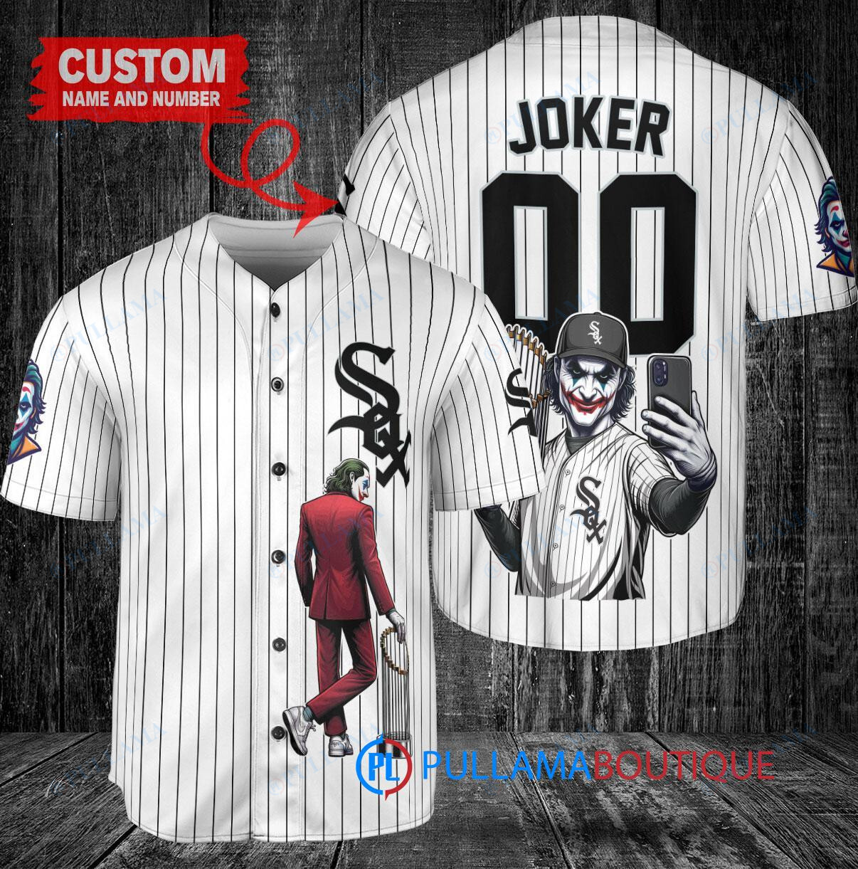 Kansas City Royals x Joker DC Comics with Trophy Custom Baseball Jersey Navy