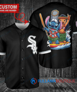 Chicago White Sox x Lilo & Stitch with Trophy Baseball Jersey Black