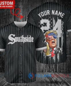 Chicago White Sox x Limited Edition with World Series Trophy Custom Baseball Jersey Black City Connect