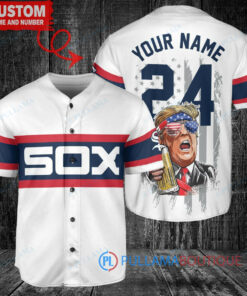 Chicago White Sox x Limited Edition with World Series Trophy Custom Baseball Jersey White Stripe