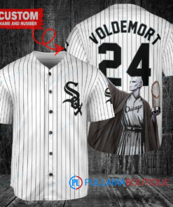 Chicago White Sox x Lord Voldemort Harry Potter with Trophy Custom Baseball Jersey White