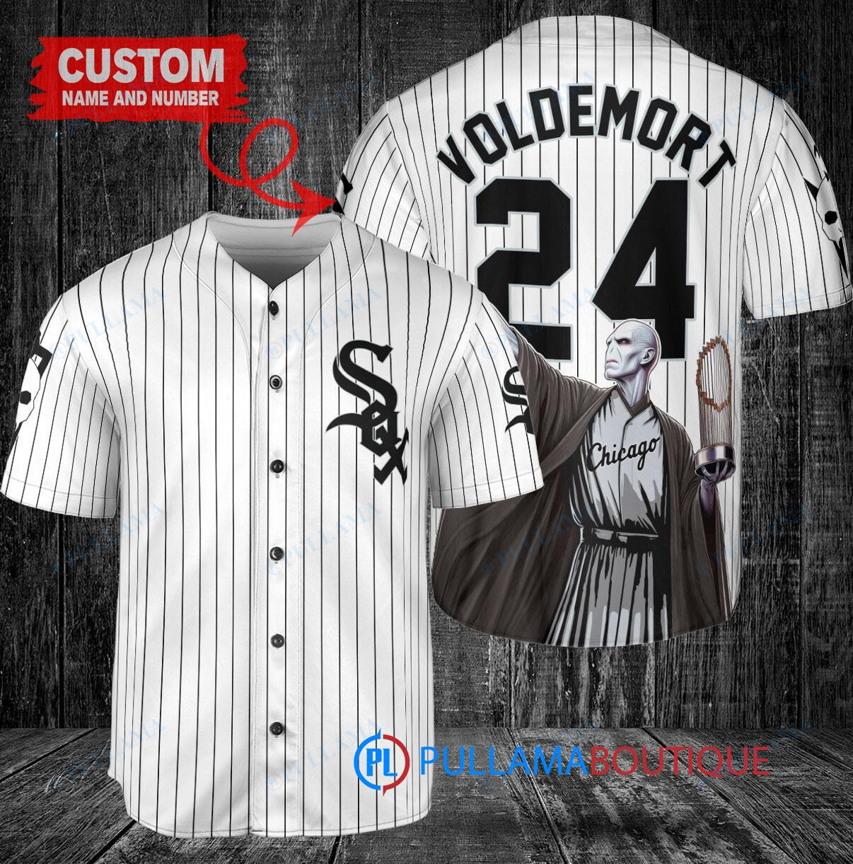 Houston Astros x Lord Voldemort Harry Potter with Trophy Custom Baseball Jersey White