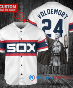 Chicago White Sox x Lord Voldemort Harry Potter with Trophy Custom Baseball Jersey White Stripe