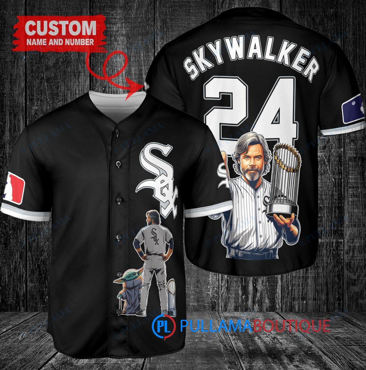 Boston Red Sox x Luke Skywalker Star Wars with Trophy Custom Baseball Jersey Red