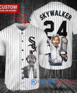 Chicago White Sox x Luke Skywalker Star Wars with Trophy Custom Baseball Jersey White