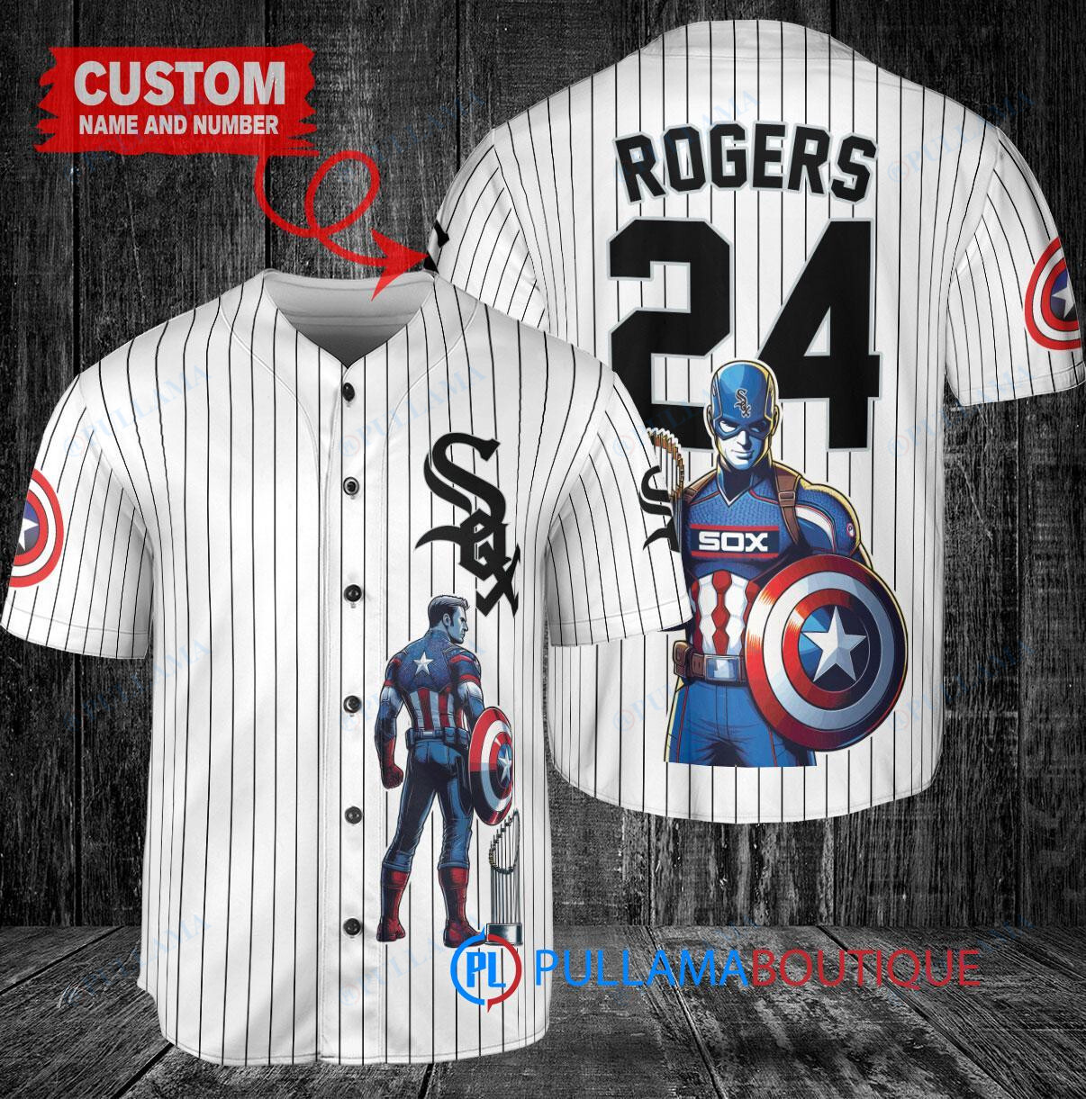 Boston Red Sox x Marvel Captain America Steve Rogers with Trophy Custom Baseball Jersey Gold-Light Blue City Connect