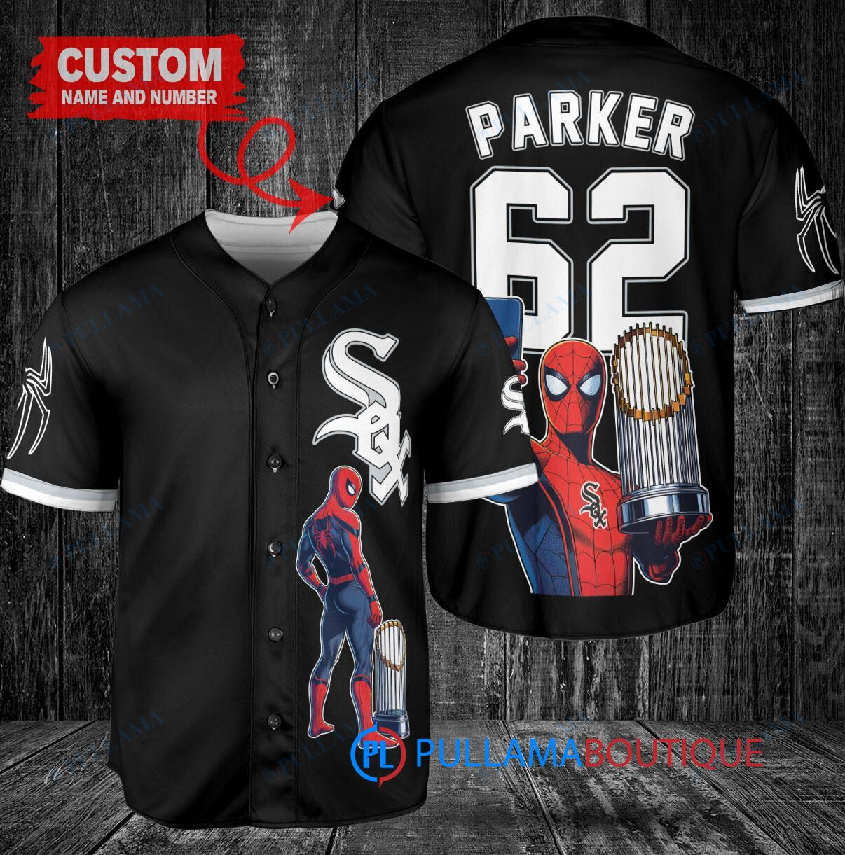 Kansas City Royals x Marvel Spiderman with Trophy Custom Baseball Jersey White