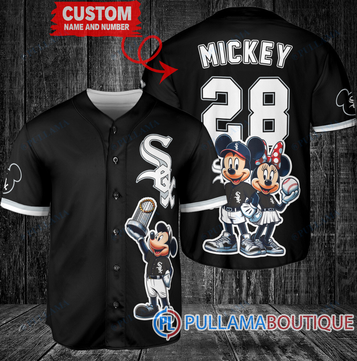 Oakland Athletics x Mickey and Minnie with Trophy Baseball Jersey Gold