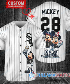 Chicago White Sox x Mickey and Minnie with Trophy Baseball Jersey White