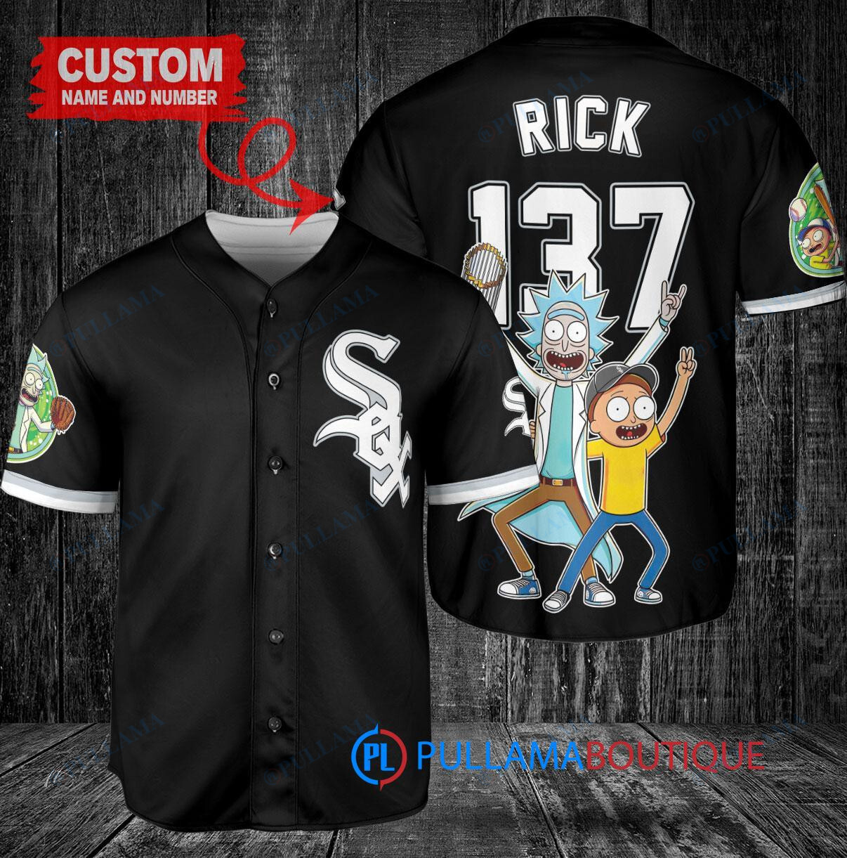 Los Angeles Angels x Rick and Morty with Trophy Custom Baseball Jersey White