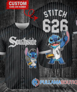 Chicago White Sox x Stitch with Trophy Baseball Jersey Black City Connect