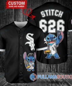 Chicago White Sox x Stitch with Trophy Baseball Jersey Black