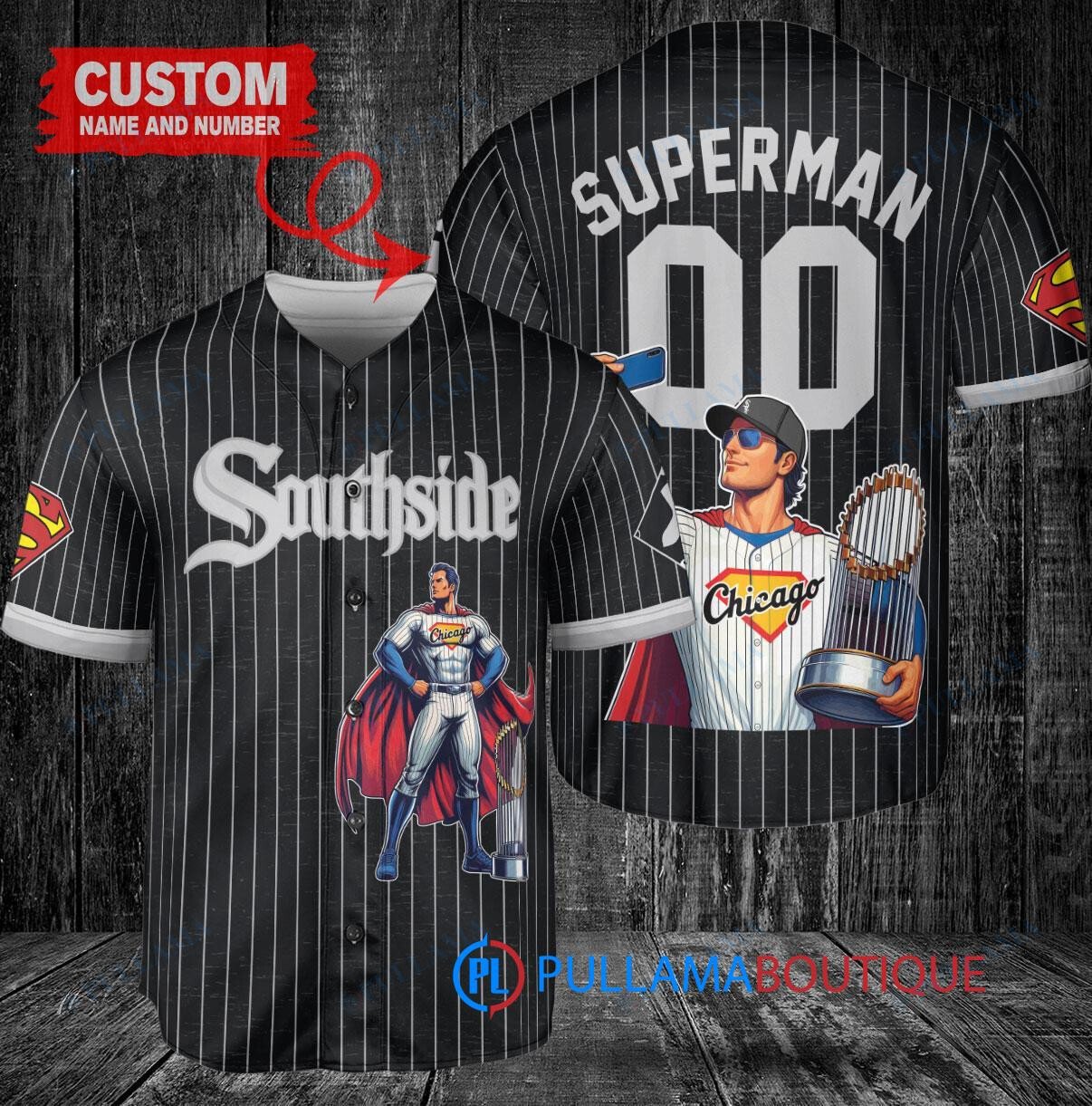 New York Mets x Superman DC Comics with Trophy Custom Baseball Jersey Royal