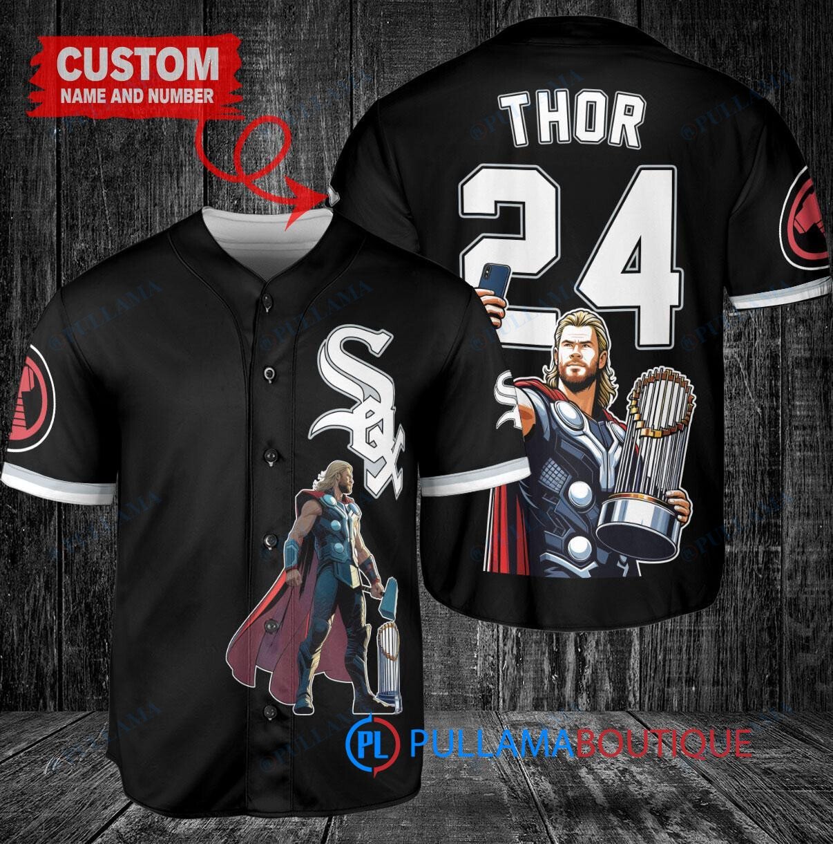 Cincinnati Reds x Thor Marvel with Trophy Custom Baseball Jersey White