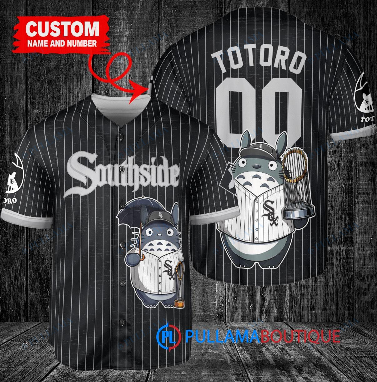 Atlanta Braves x Totoro Studio Ghibli Baseball Jersey White City Connect Trophy