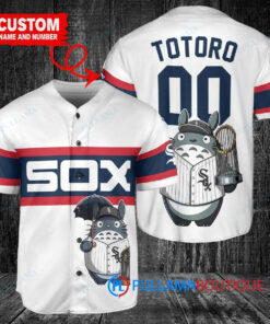 Chicago White Sox x Totoro Studio Ghibli with Trophy Custom Baseball Jersey White Stripe