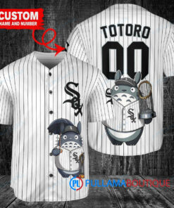 Chicago White Sox x Totoro Studio Ghibli with Trophy Custom Baseball Jersey White