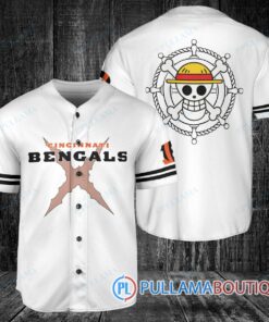 Cincinnati Bengals Luffy After Timeskip One Piece Straw Hats Baseball Jersey