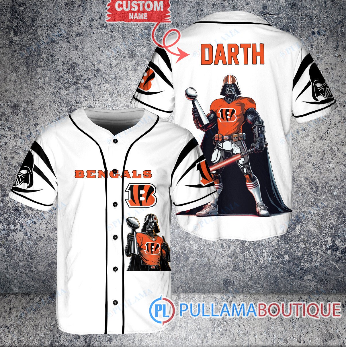 Philadelphia Eagles x Darth Vader Star Wars with Trophy Custom Baseball Jersey Midnight Green