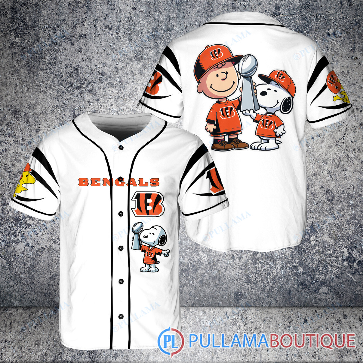 Buffalo Bills x Snoopy and Charlie Brown with Trophy Baseball Jersey Royal