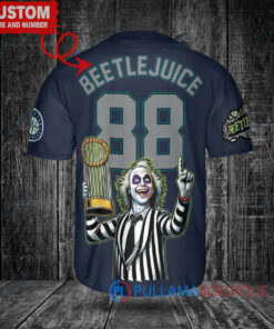 Cincinnati Reds Beetlejuice Halloween World Series Trophy Baseball Jersey Gray