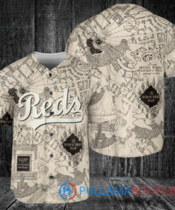 Cincinnati Reds Harry Potter The Marauders Map Baseball Jersey