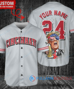 Cincinnati Reds Limited Edition World Series Trophy Baseball Jersey Gray